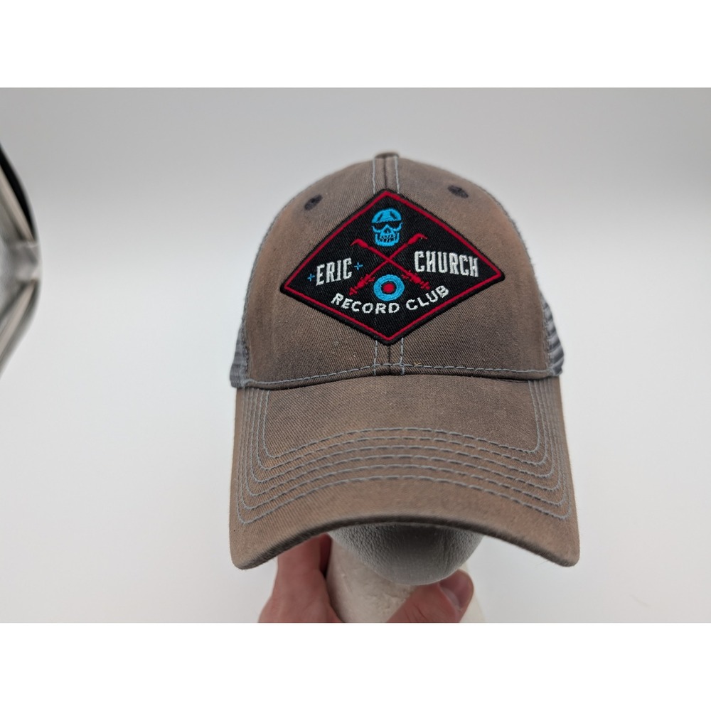 Eric Church Record Club Trucker Hat Brown Snapback Mesh Cap Official Merchandise